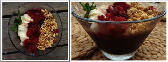 Acai bowl med blåbär, banan och granola Acai bowl med blåbär, banan och granola
